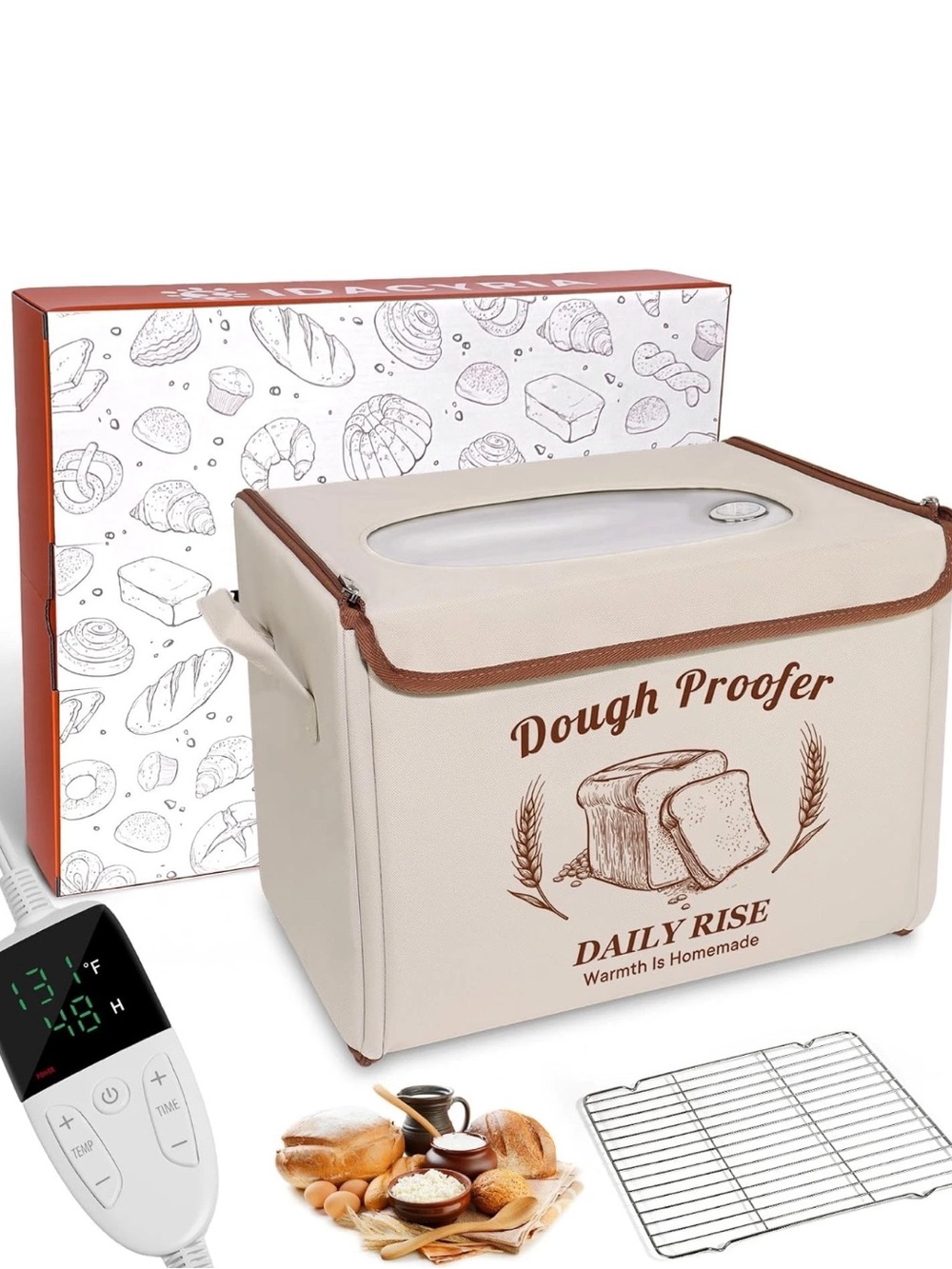 Folding Dough Proofer Box 50-131°F Temp Control Sourdough Bread Fermentation NEW